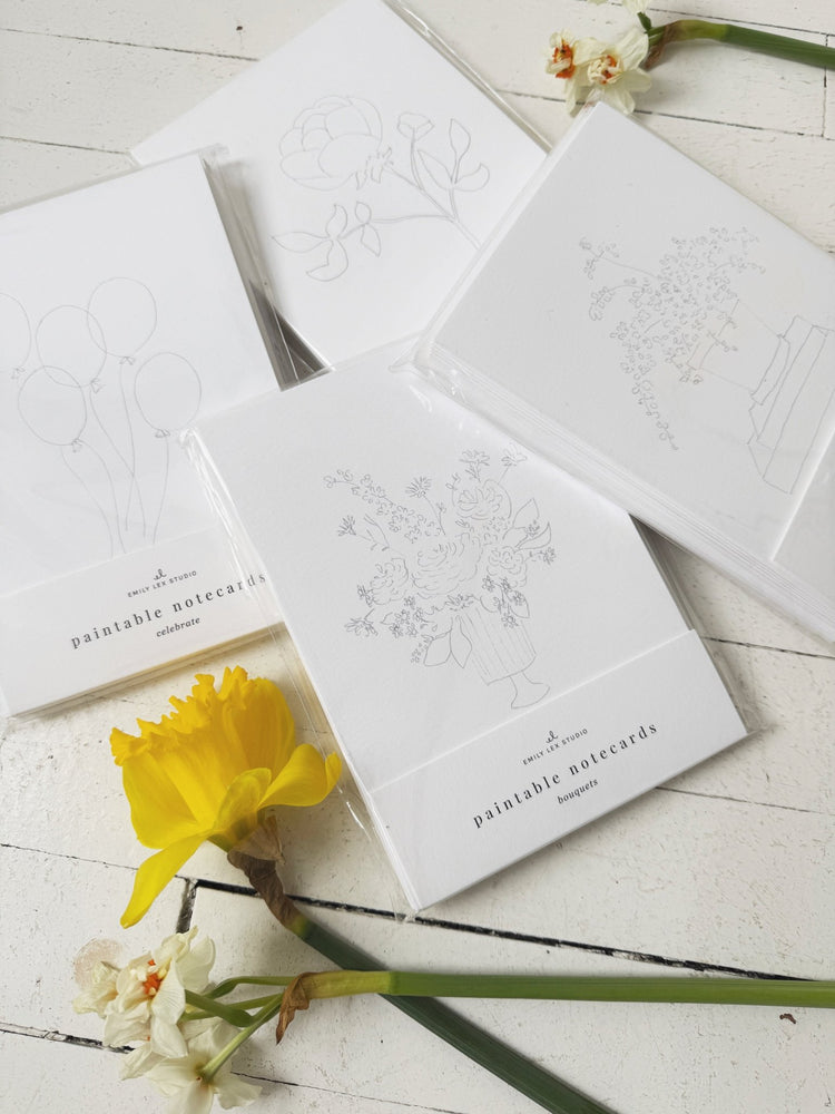 Paintable Notecard Set - Spring Sweet