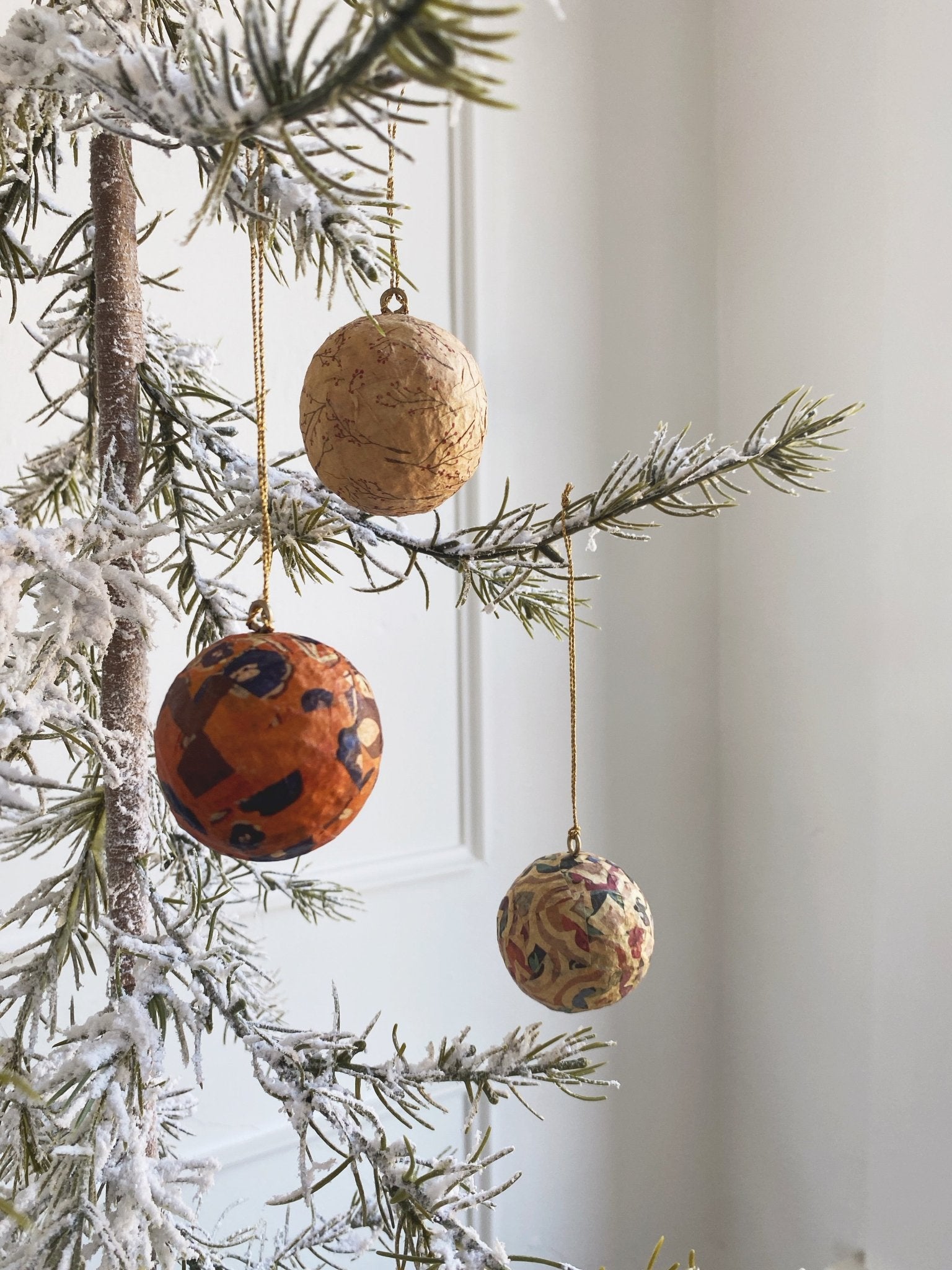 Paper Mache Ball Ornaments - Spring Sweet