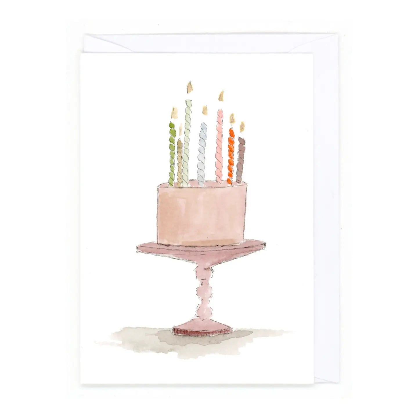 Pink Cake Birthday Card - Spring Sweet