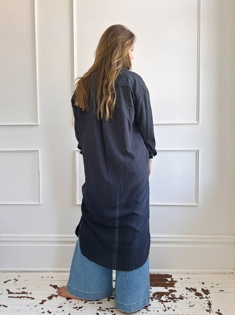 Pinstripe Shirt Dress - Spring Sweet