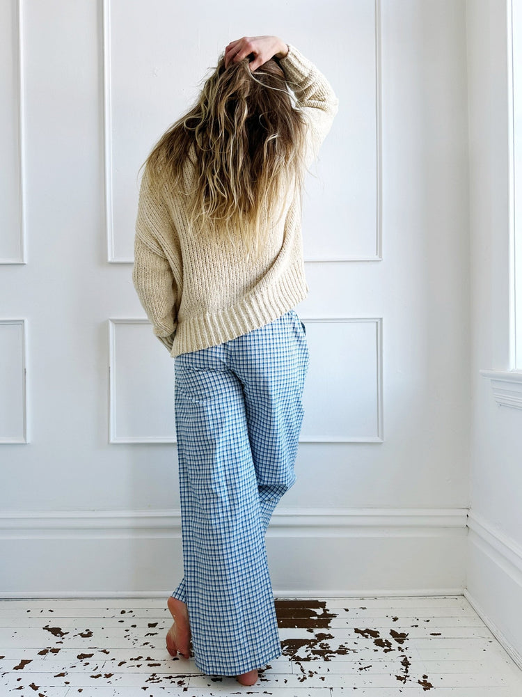 Plaid Cotton Lounge Pants - Spring Sweet