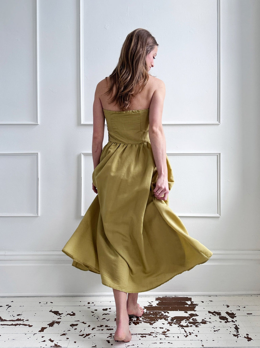 Pleated Strapless Maxi Dress - Spring Sweet