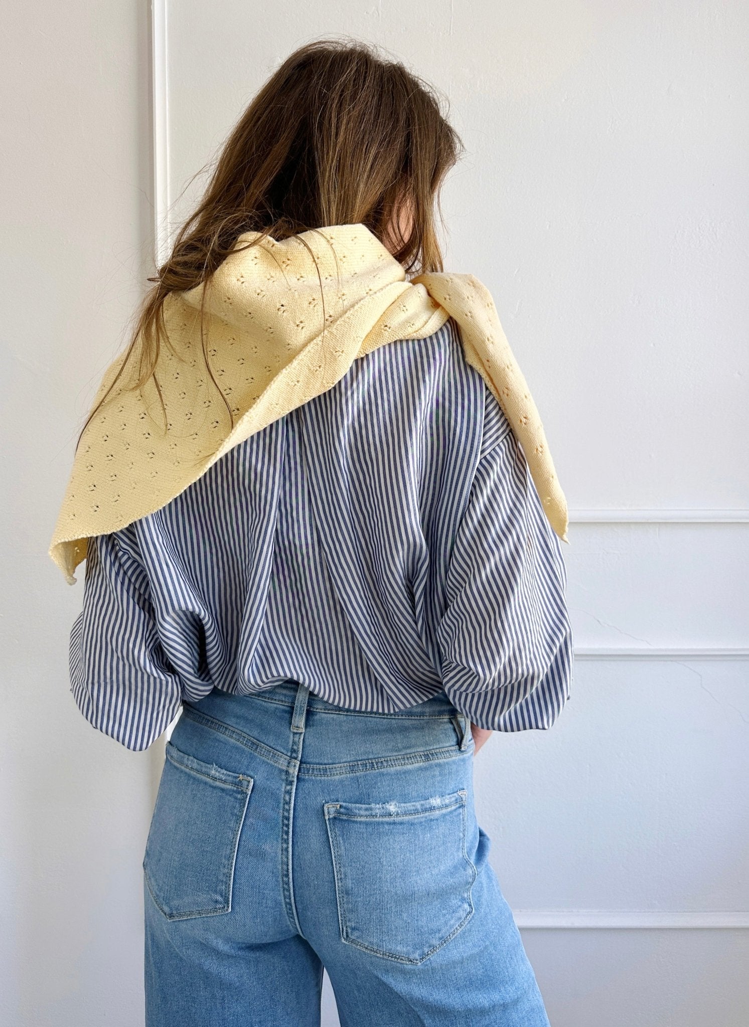 Pointelle Knit Scarf - Spring Sweet