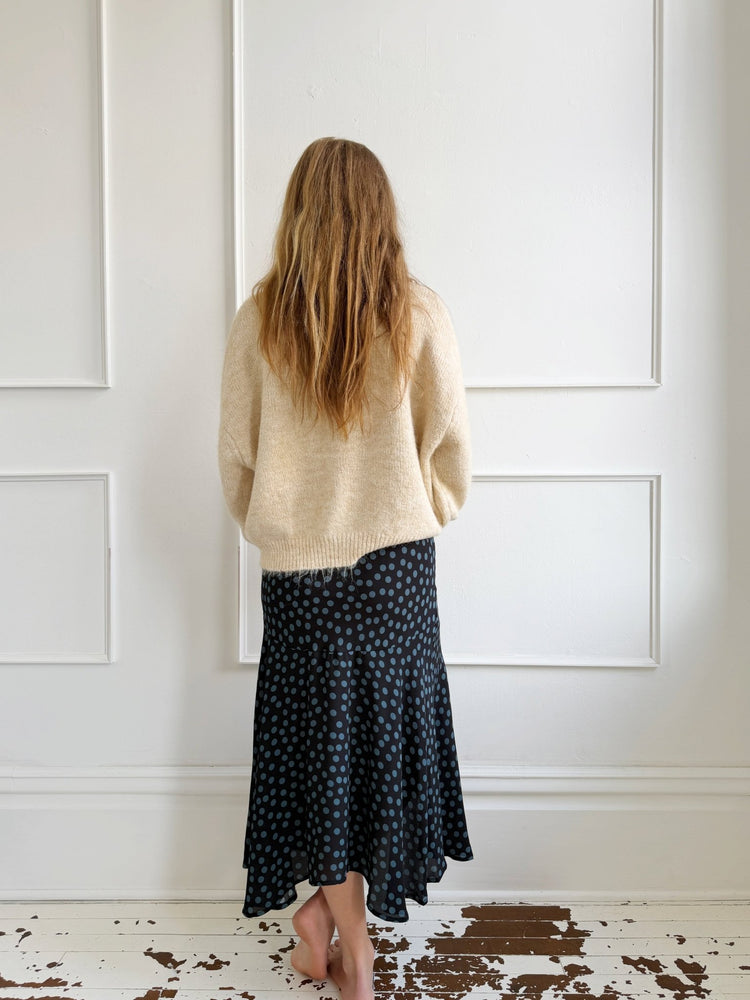 Polka Dot Flared Midi Skirt - Spring Sweet