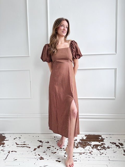 Polka Dot Midi Dress - Spring Sweet