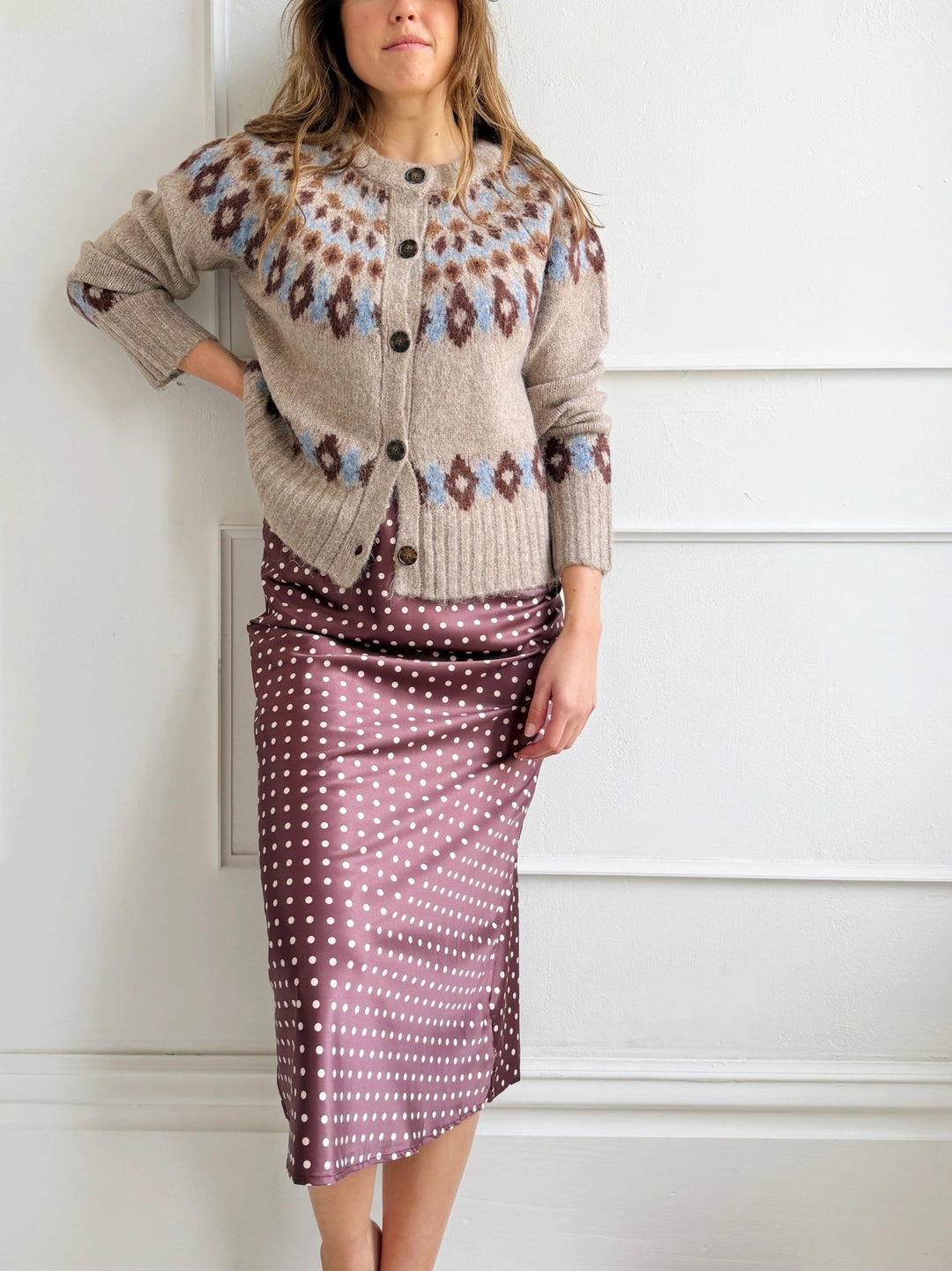 Polka Dot Midi Skirt - Spring Sweet