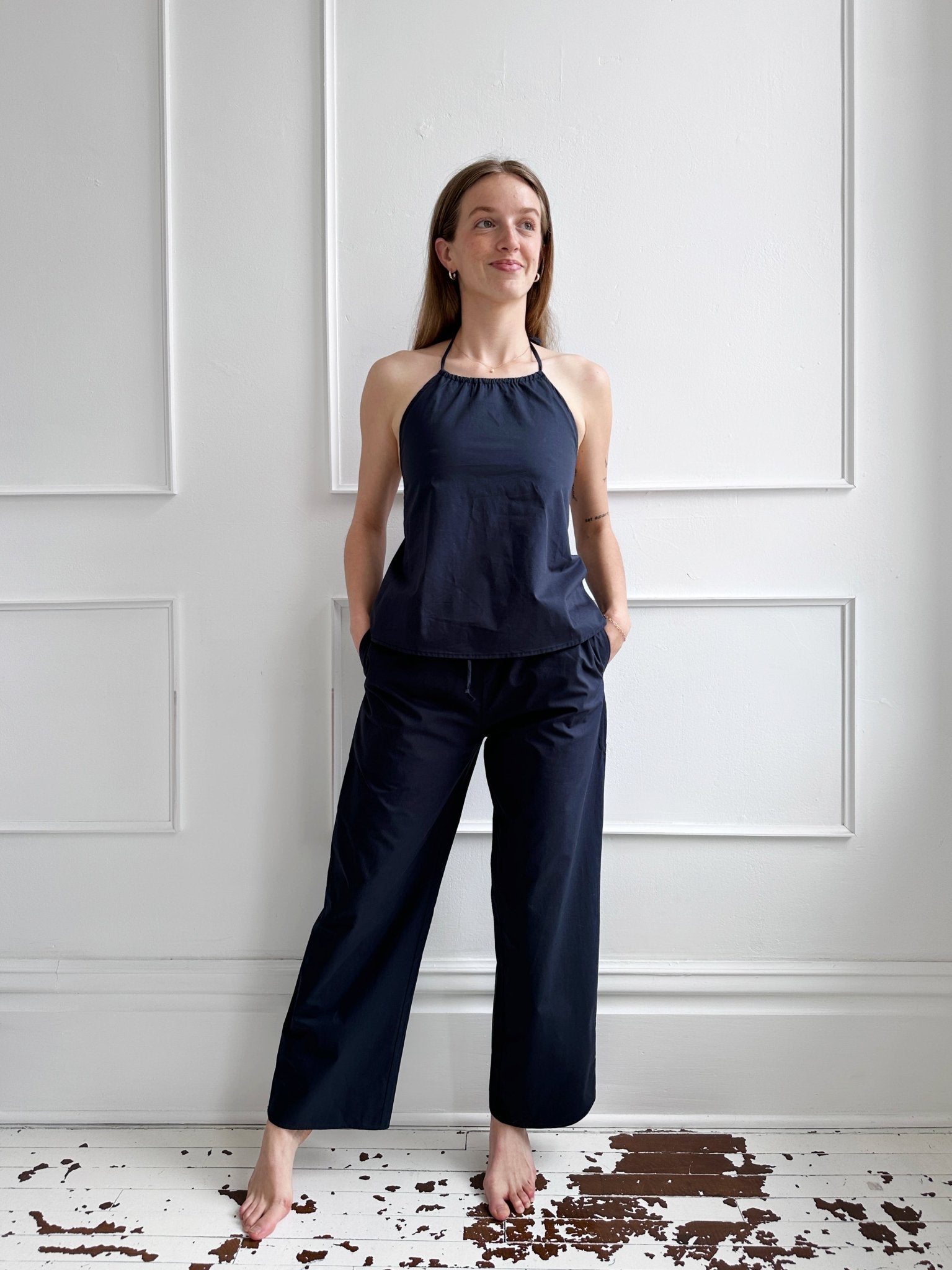 Poplin Drawstring Pants - Spring Sweet