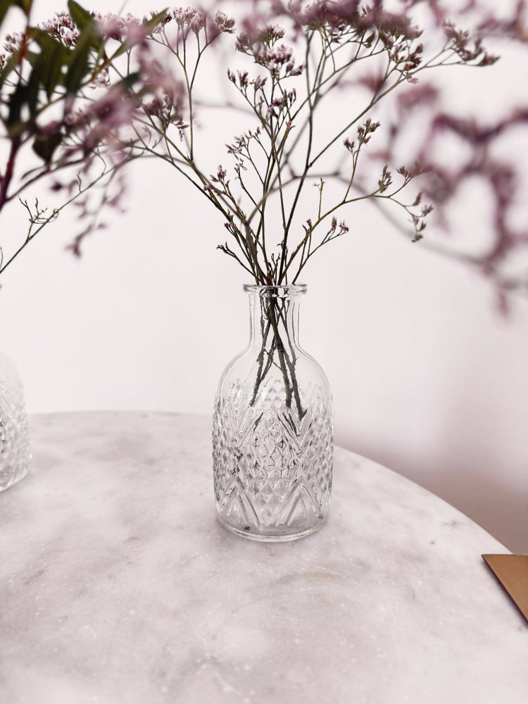 Pressed Glass Bud Vase - Spring Sweet