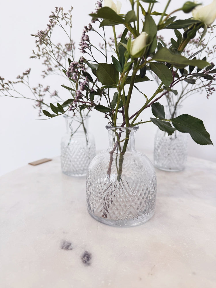 Pressed Glass Bud Vase - Spring Sweet