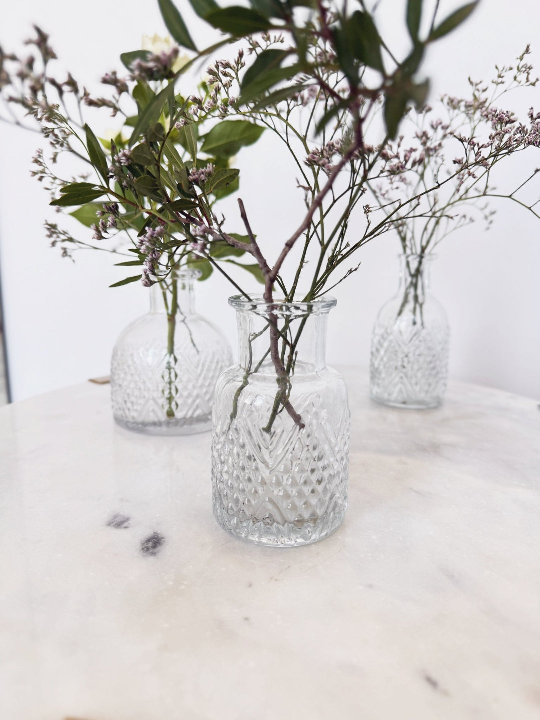 Pressed Glass Bud Vase - Spring Sweet