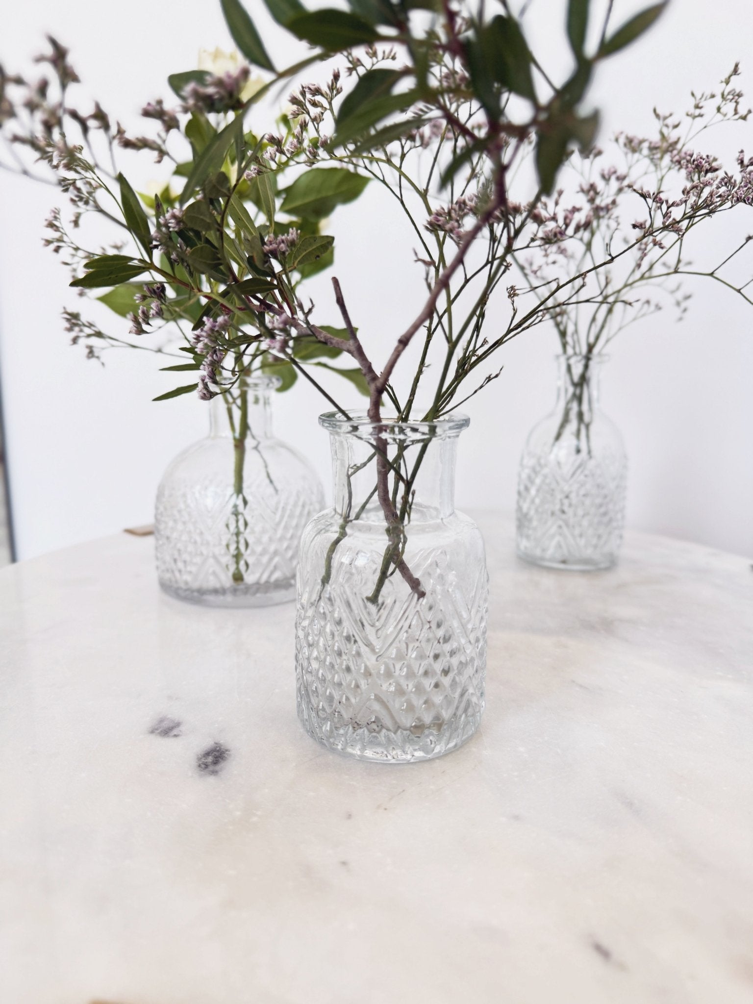 Pressed Glass Bud Vase - Spring Sweet