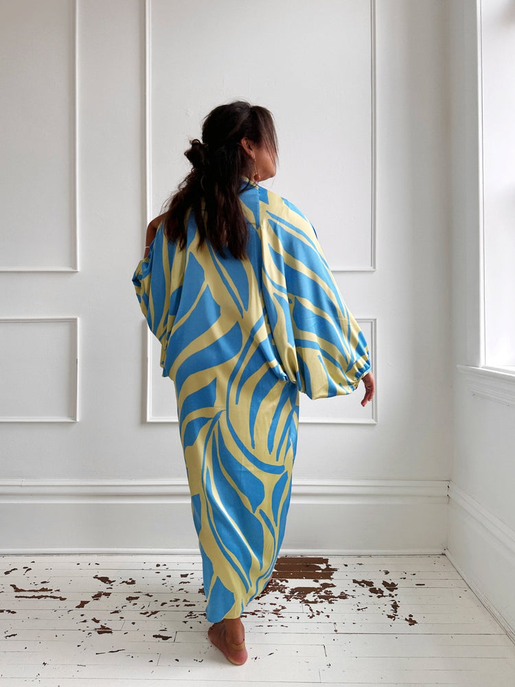 Printed Satin Mumu - Spring Sweet