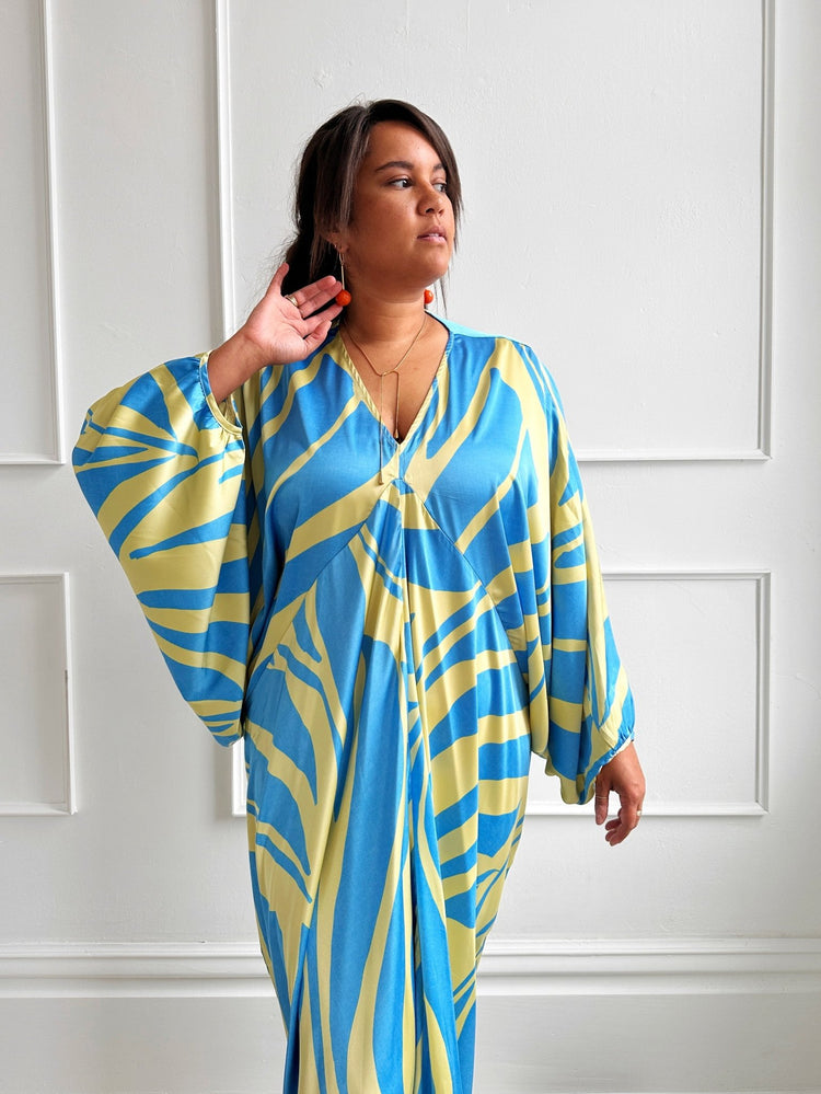 Printed Satin Mumu - Spring Sweet