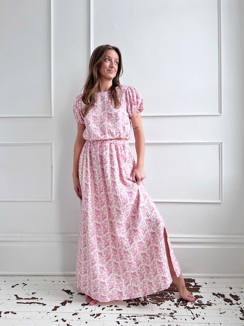 Puff Sleeve Crop Top - Spring Sweet