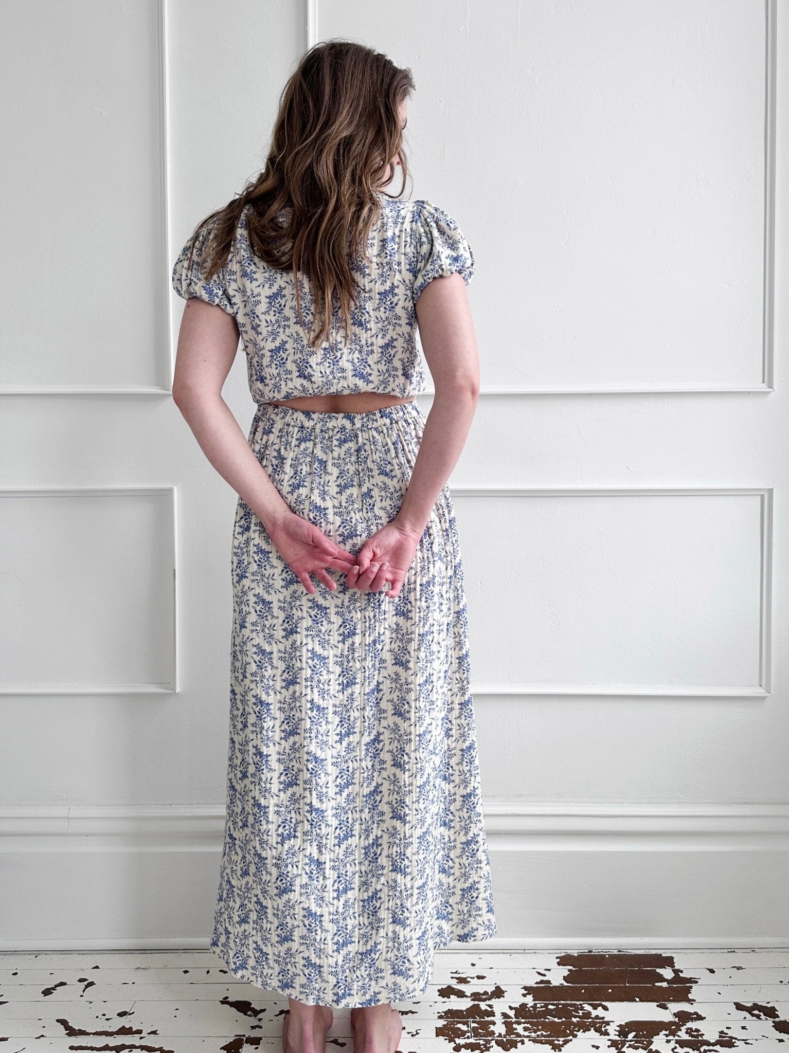 Puff Sleeve Crop Top - Spring Sweet