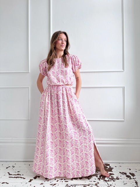 Puff Sleeve Crop Top - Spring Sweet