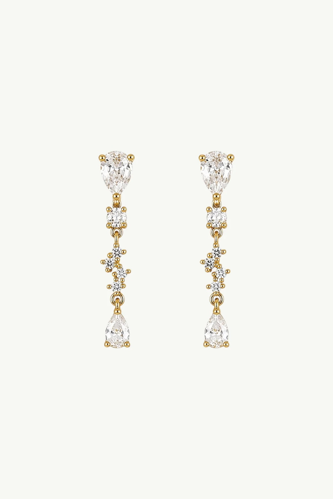Rhinestone Cluster Drop Earrings