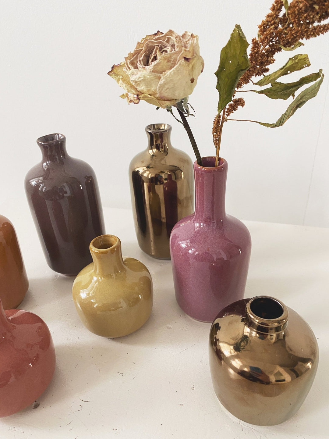 Reactive Glaze Bud Vases - Spring Sweet