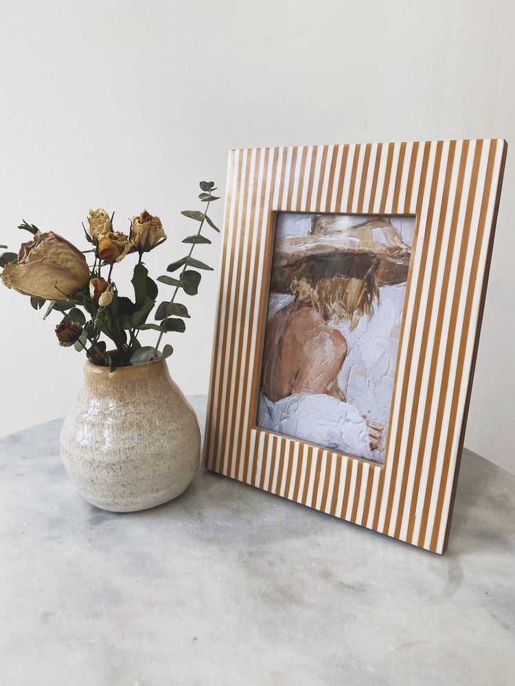 Resin Striped Photo Frame - Spring Sweet