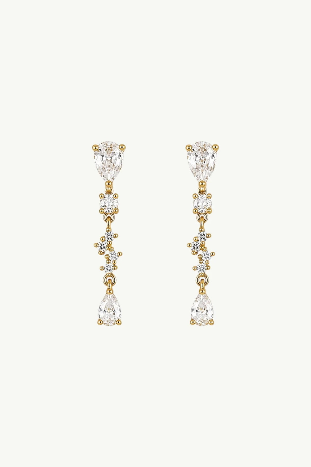 Rhinestone Cluster Drop Earrings - Spring Sweet