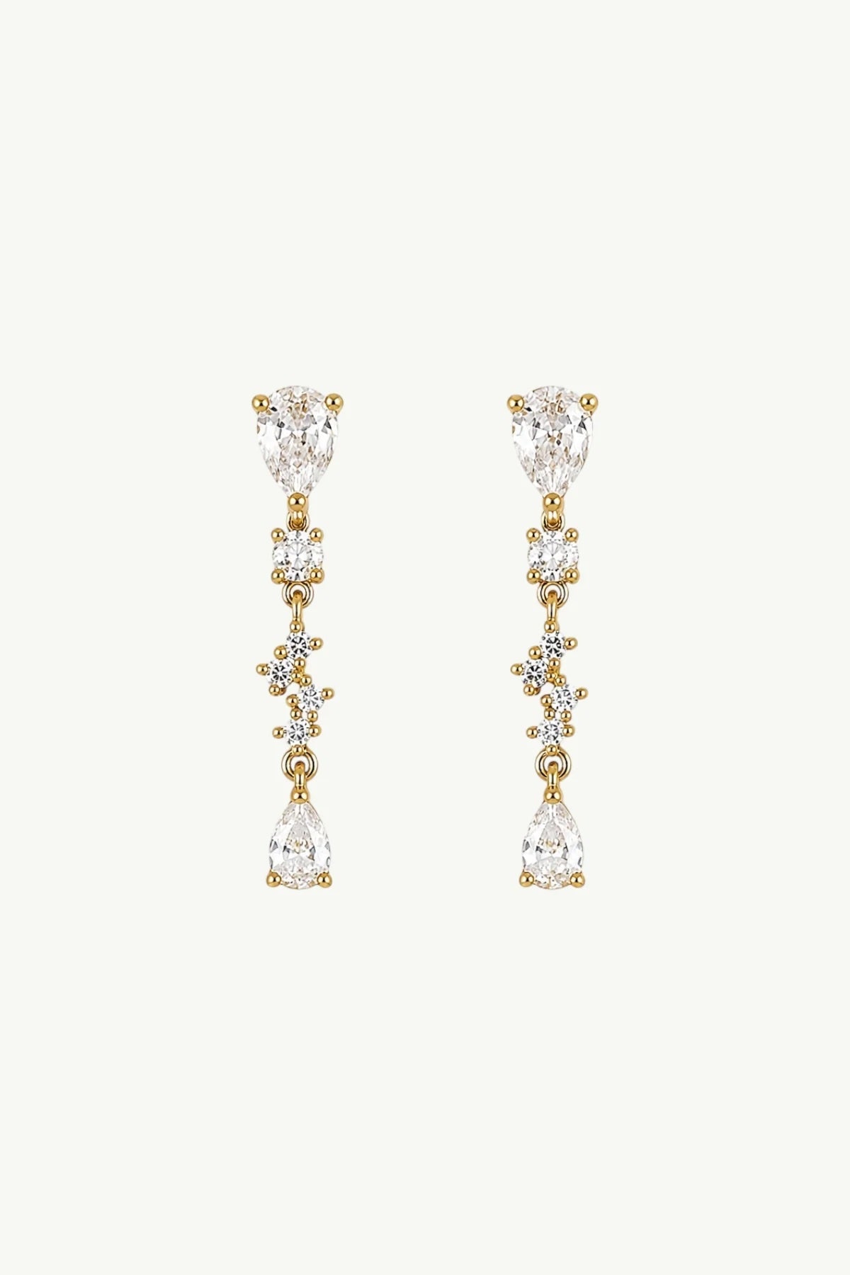 Rhinestone Cluster Drop Earrings - Spring Sweet