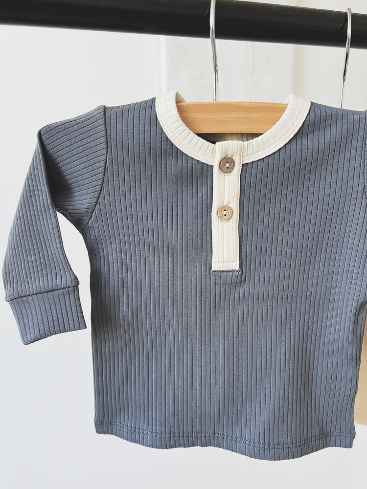 Ribbed Henley - Spring Sweet