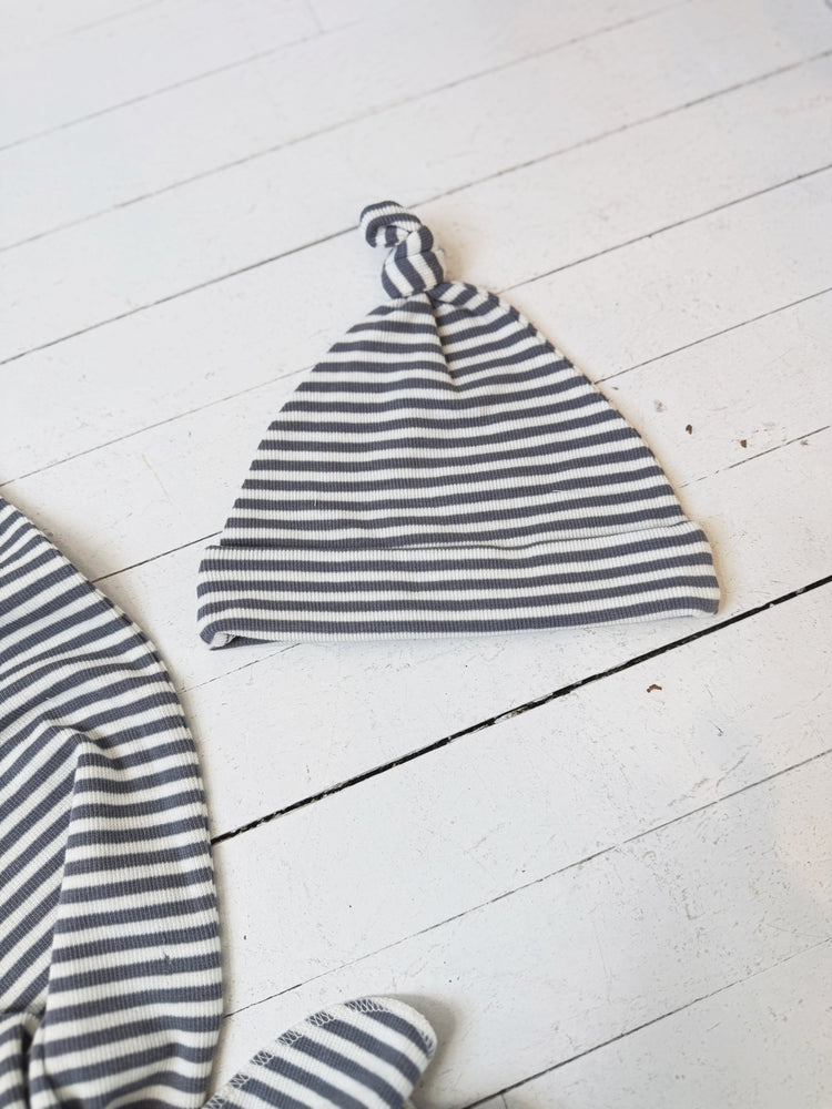 Ribbed Knotted Baby Hat - Spring Sweet