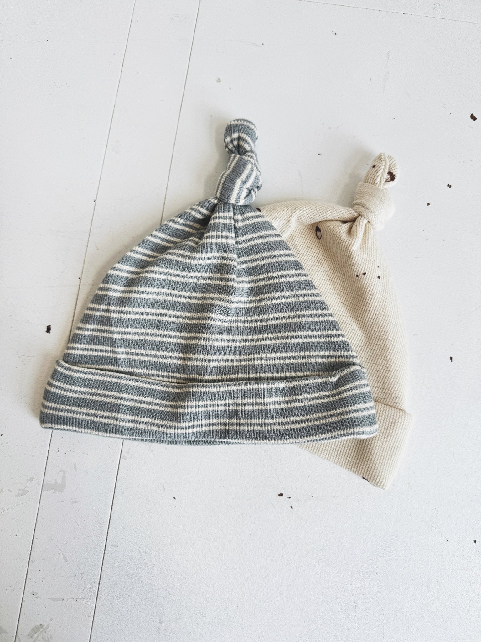 Ribbed Knotted Baby Hat - Spring Sweet