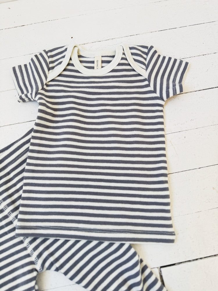 Ribbed Short Sleeve Tee - Spring Sweet