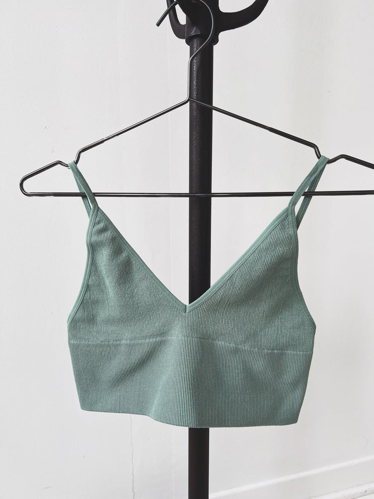 Ribbed Triangle Bralette - Spring Sweet