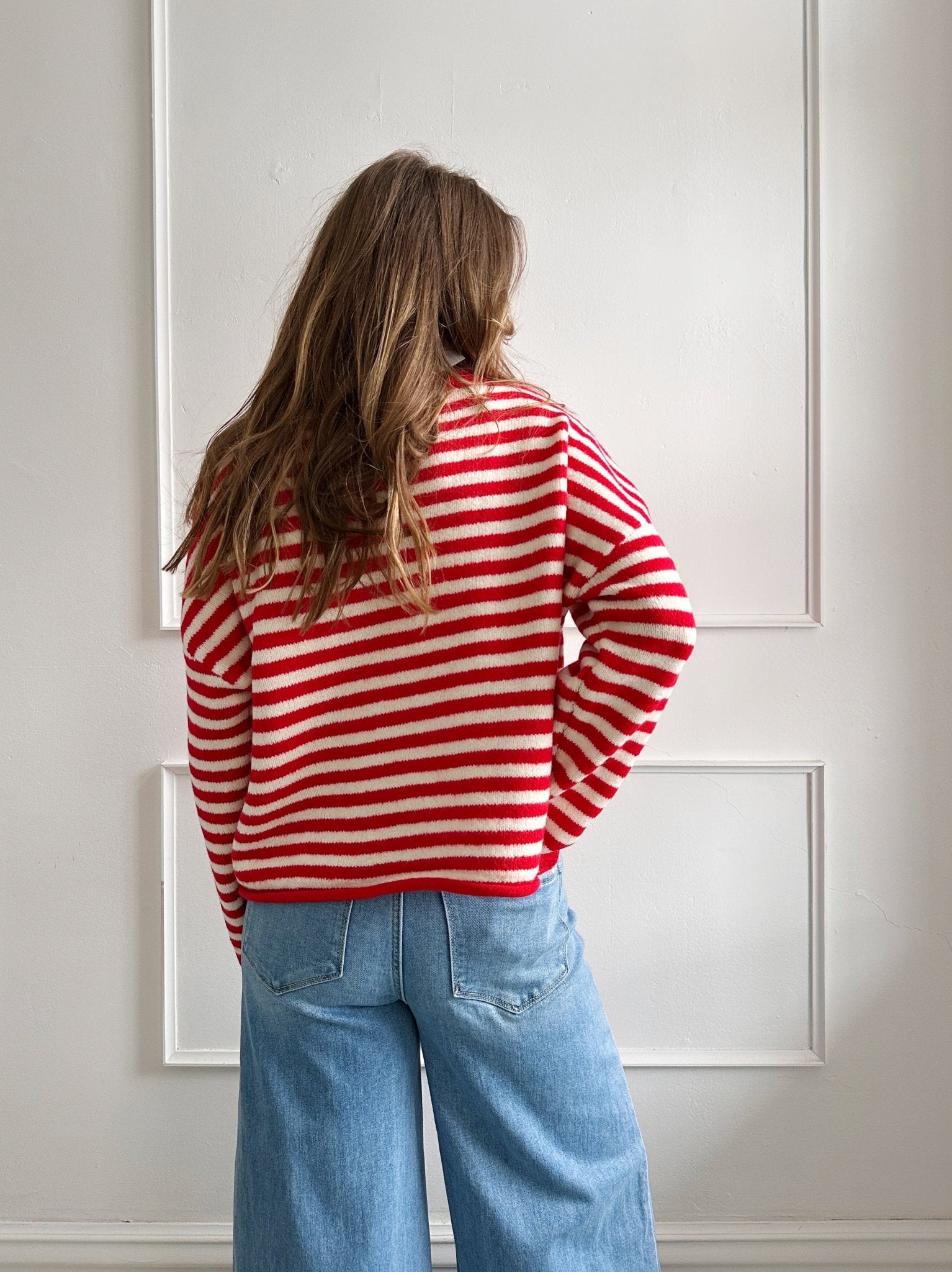 Rolled Neck Cardigan - Spring Sweet