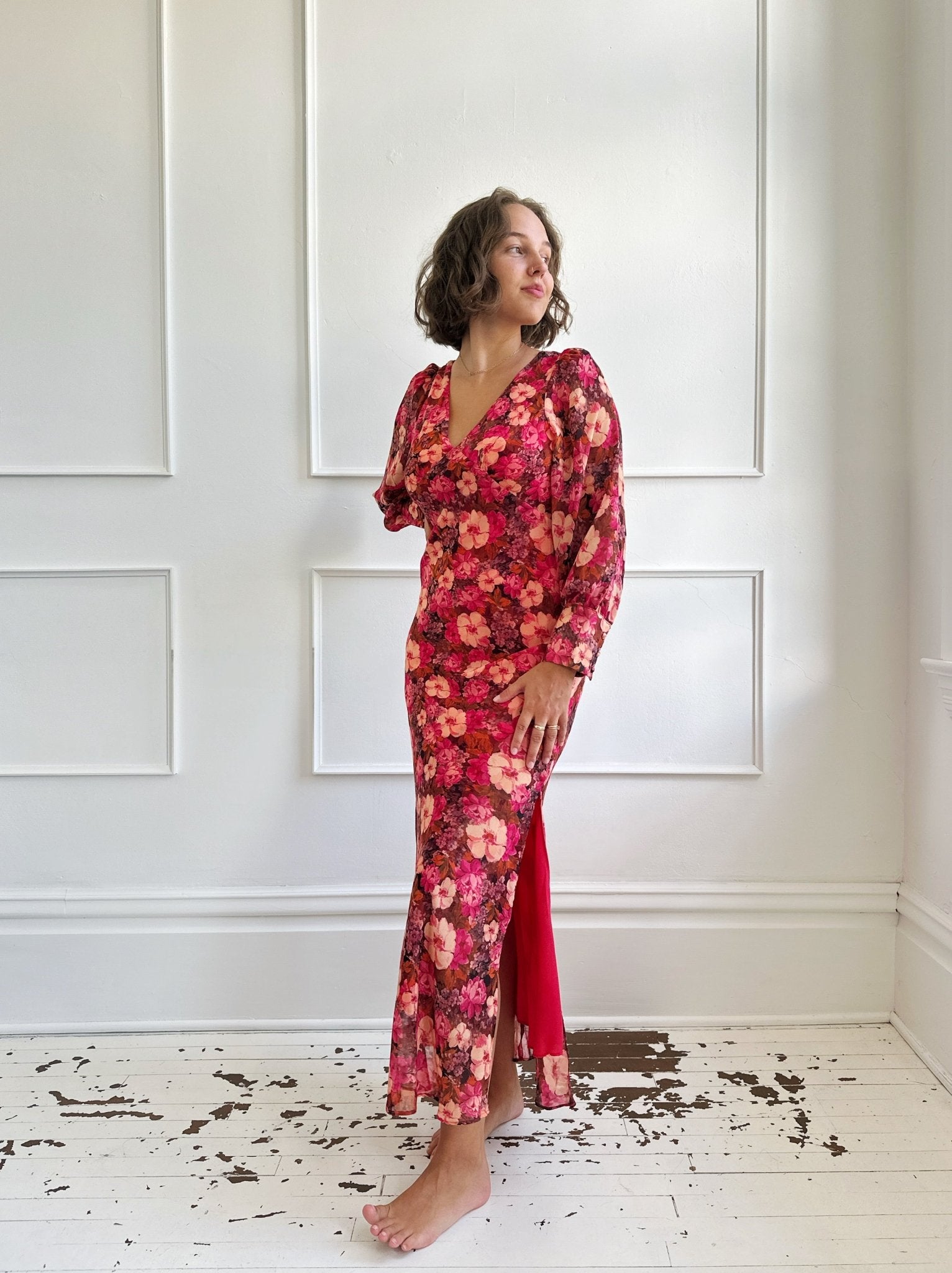 Rose Bias Maxi Dress - Spring Sweet