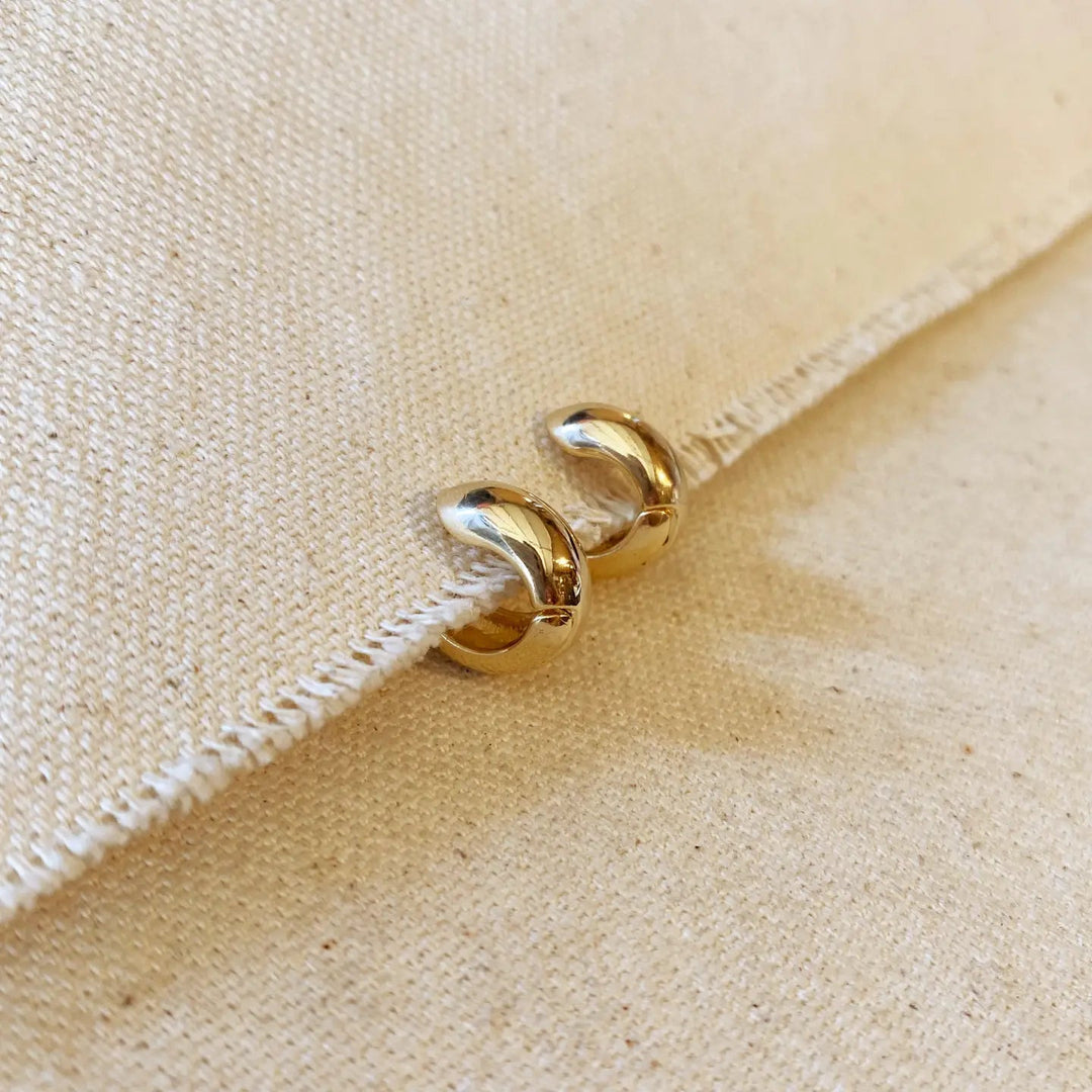 Rounded Clicker Hoop Earrings, Gold Filled - Spring Sweet