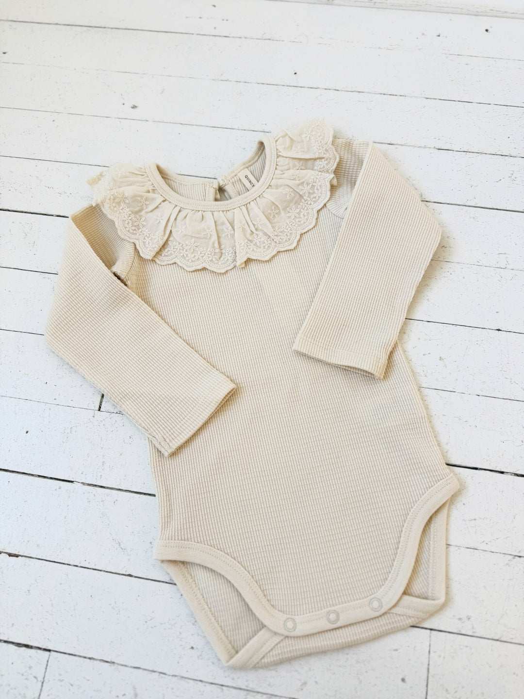 Ruffle Collar Bodysuit - Spring Sweet