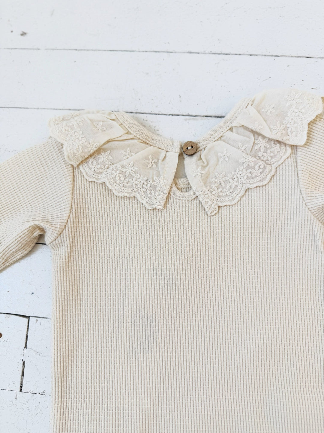 Ruffle Collar Bodysuit - Spring Sweet