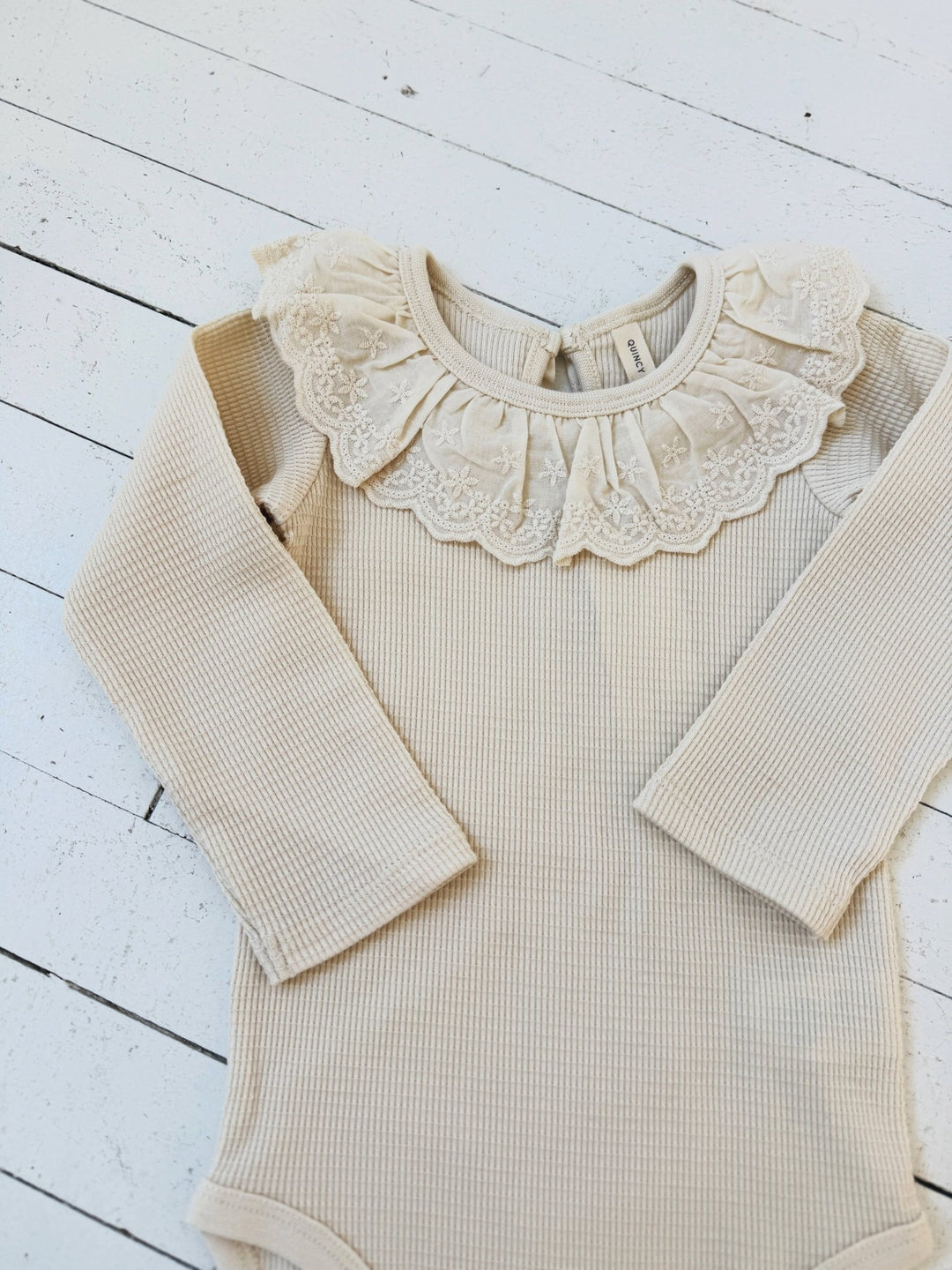 Ruffle Collar Bodysuit - Spring Sweet
