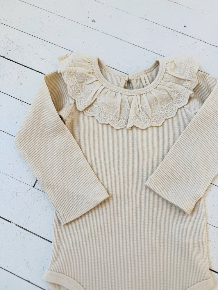 Ruffle Collar Bodysuit - Spring Sweet