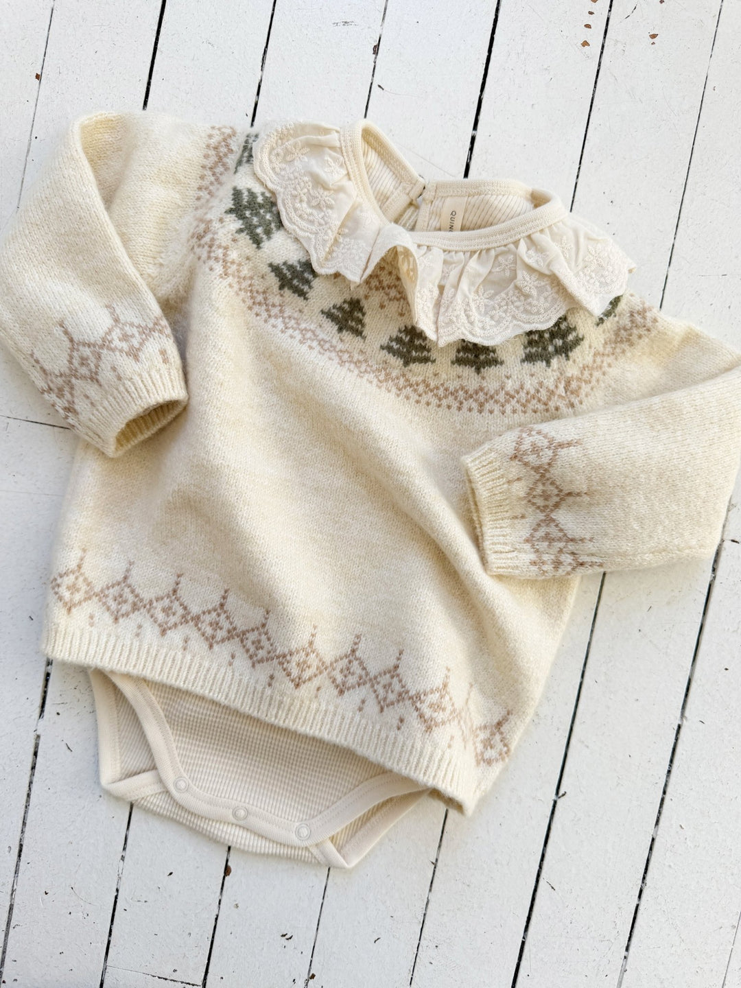 Ruffle Collar Bodysuit - Spring Sweet