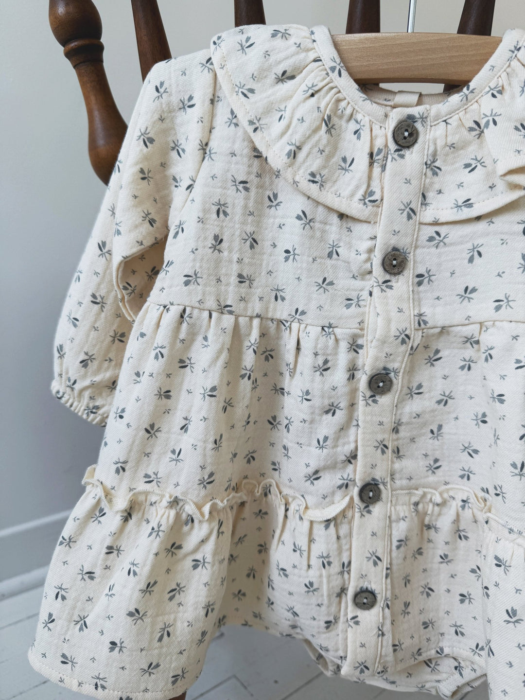 Ruffle Collar Button Dress - Spring Sweet