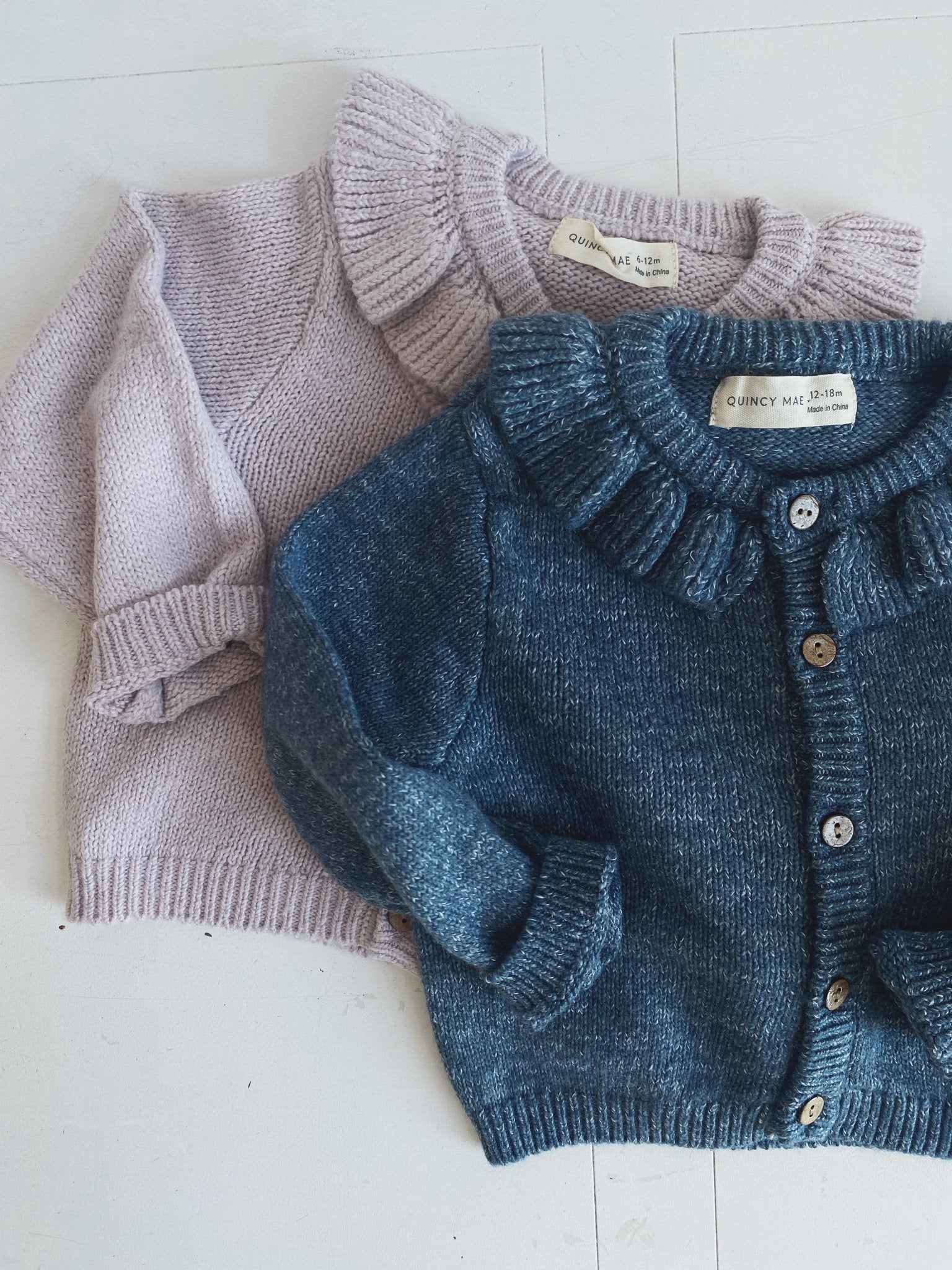 Ruffle Collar Cardigan - Spring Sweet