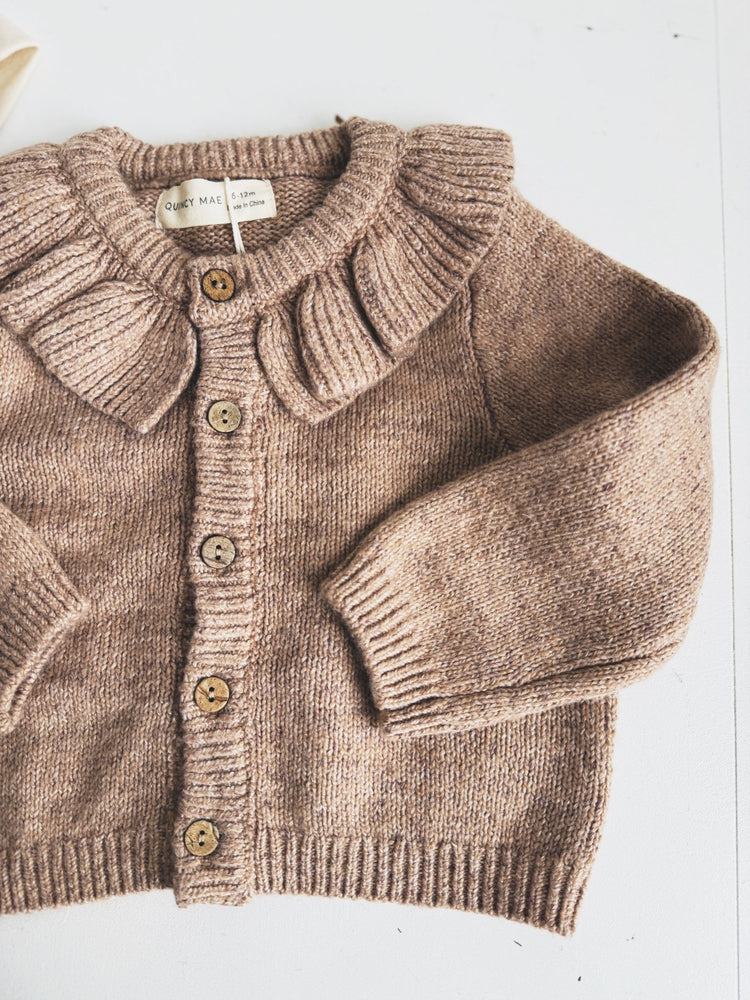 Ruffle Collar Cardigan - Spring Sweet