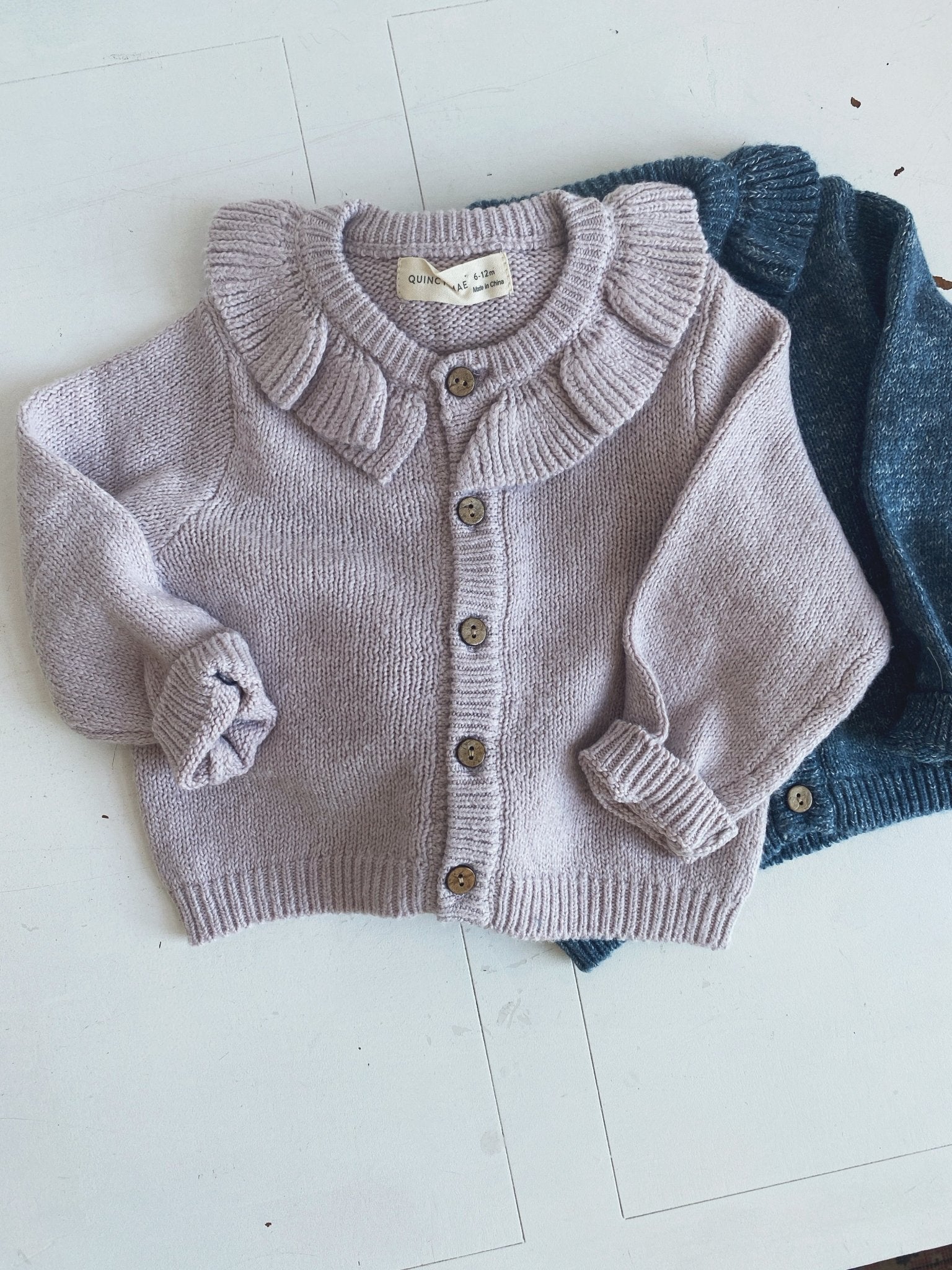Ruffle Collar Cardigan - Spring Sweet