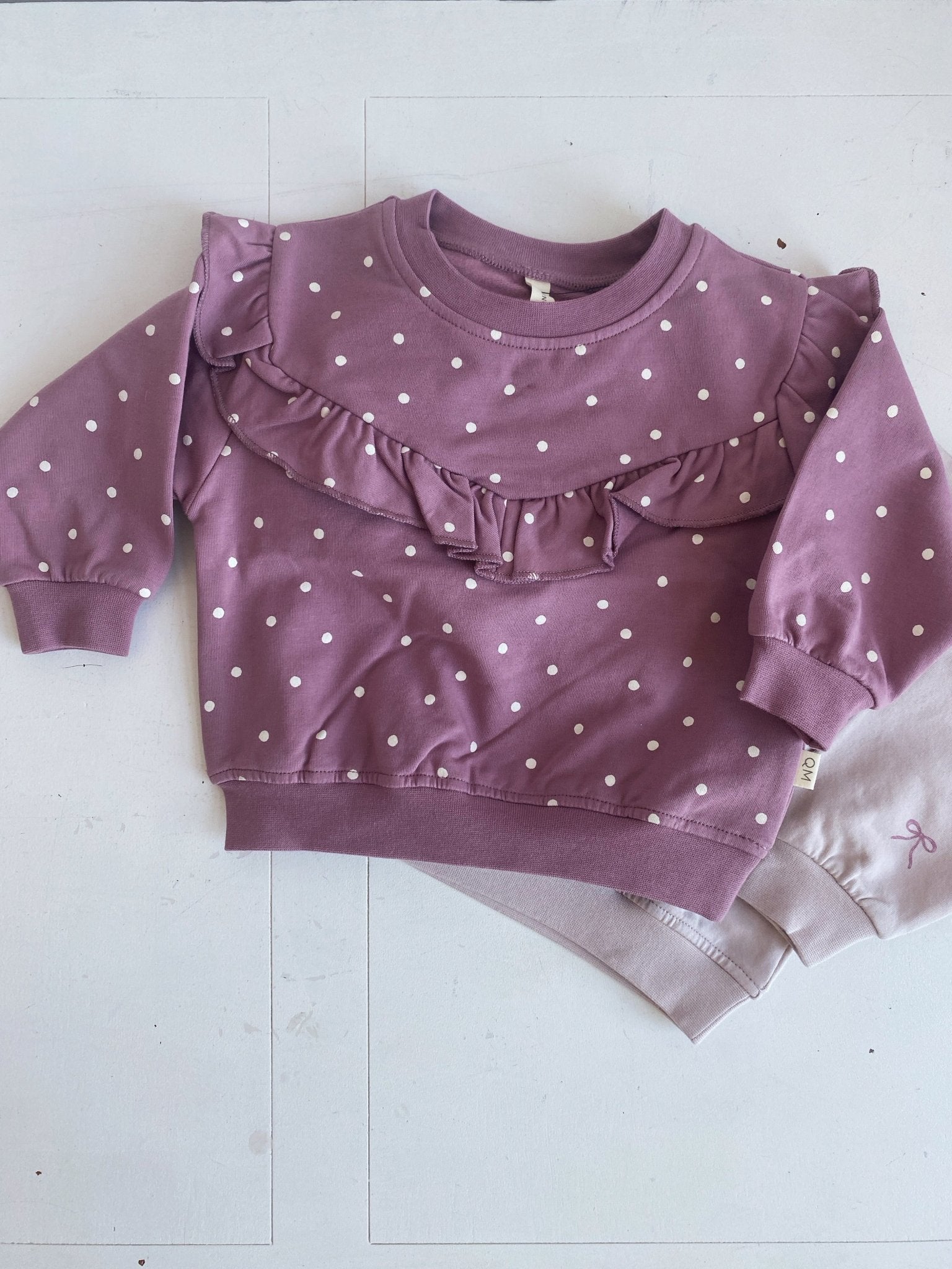 Ruffle Fleece Sweatshirt - Spring Sweet
