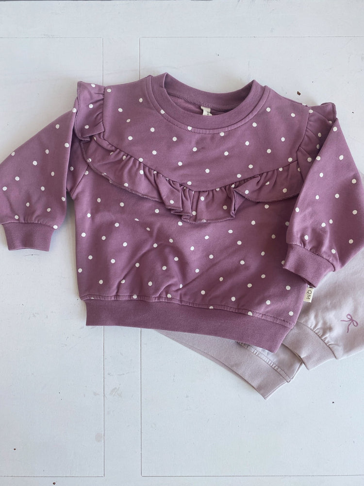 Ruffle Fleece Sweatshirt - Spring Sweet