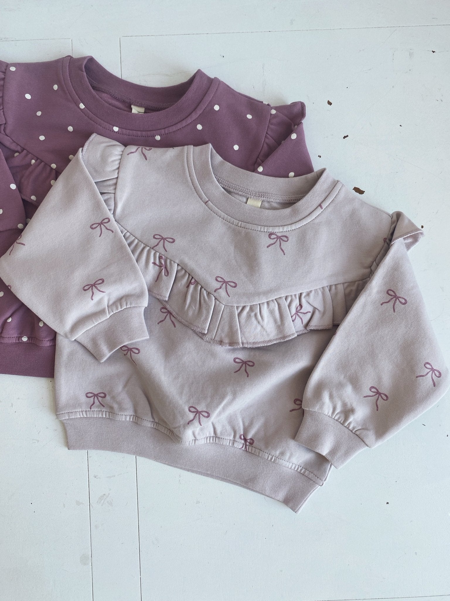 Ruffle Fleece Sweatshirt - Spring Sweet