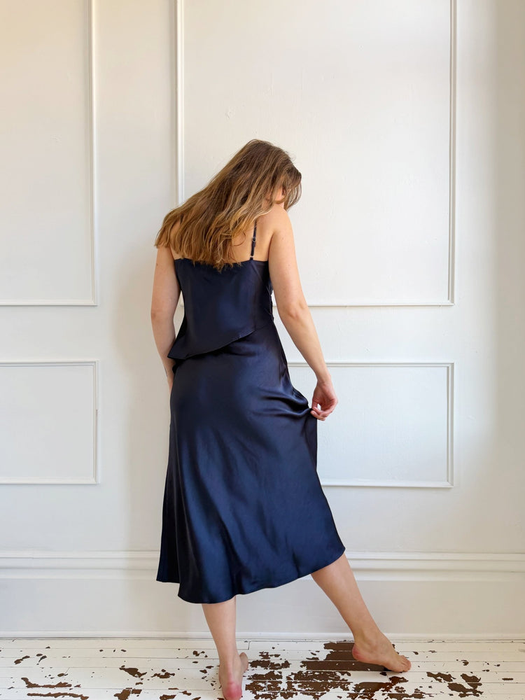 Satin Midi Dress w/ Scarf - Spring Sweet
