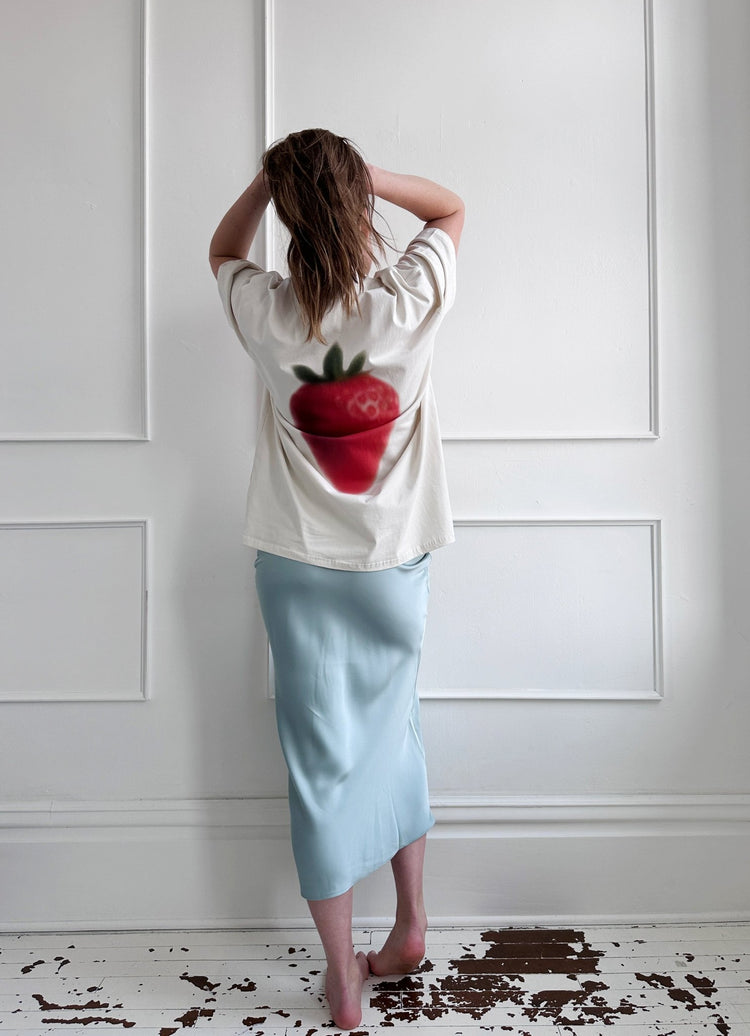 Satin Midi Skirt - Spring Sweet