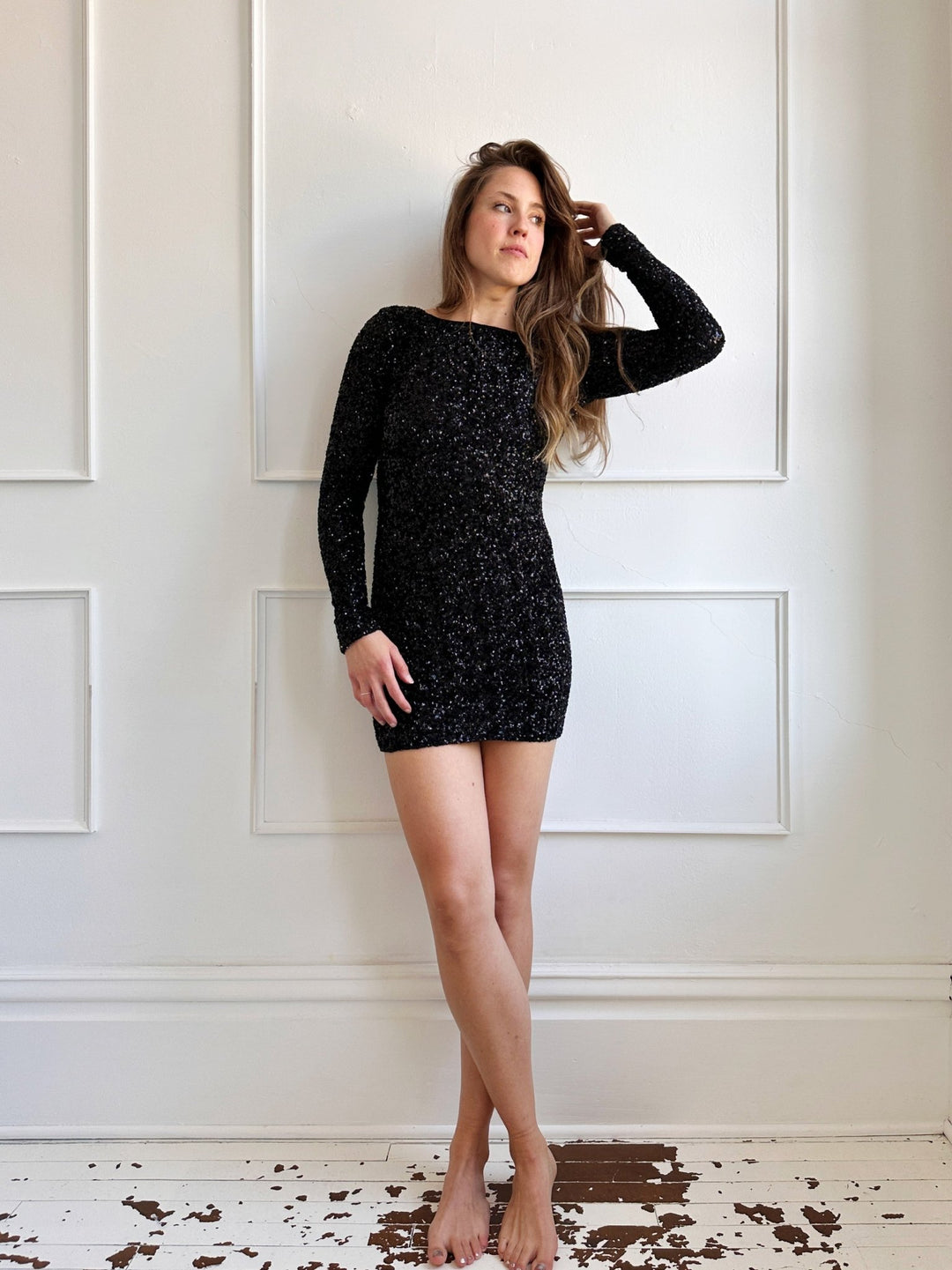 Scoop Back Sequin Mini Dress - Spring Sweet