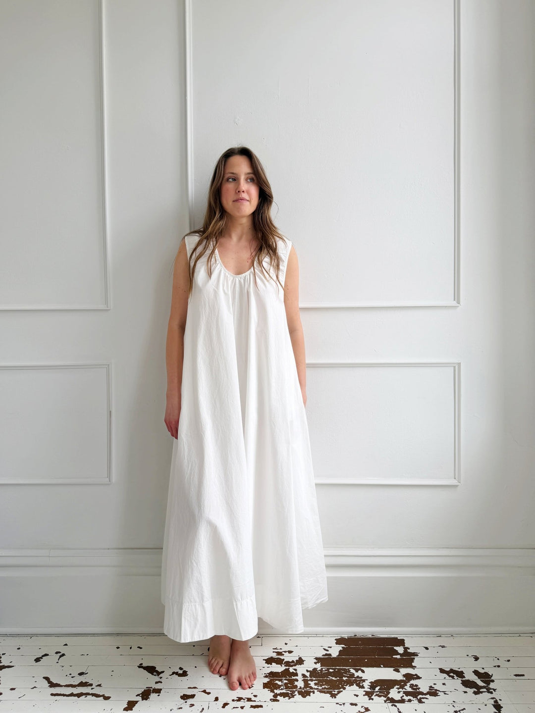 Scoop Neck Trapeze Maxi Dress - Spring Sweet
