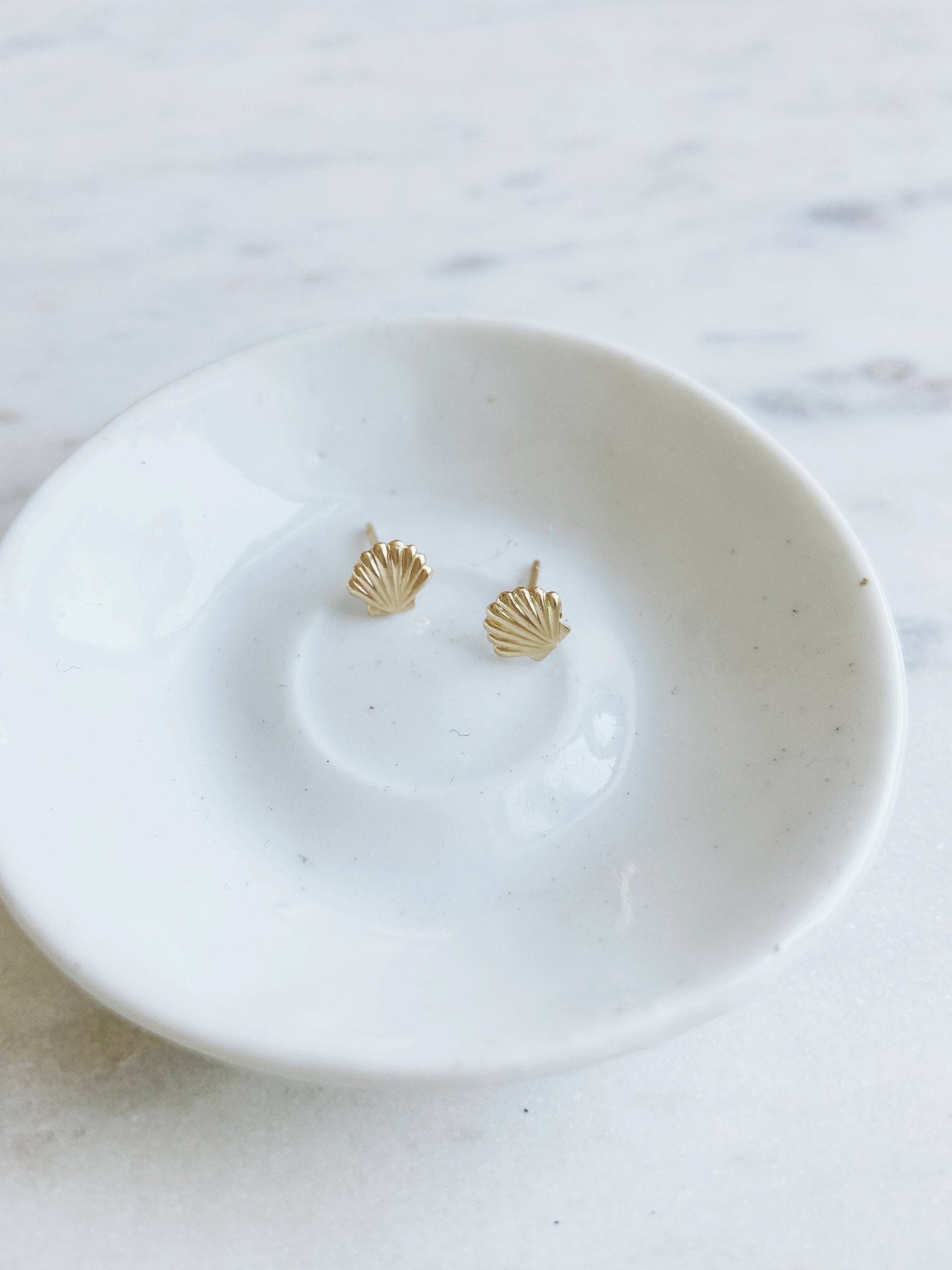 Seashell Studs, Gold Filled - Spring Sweet